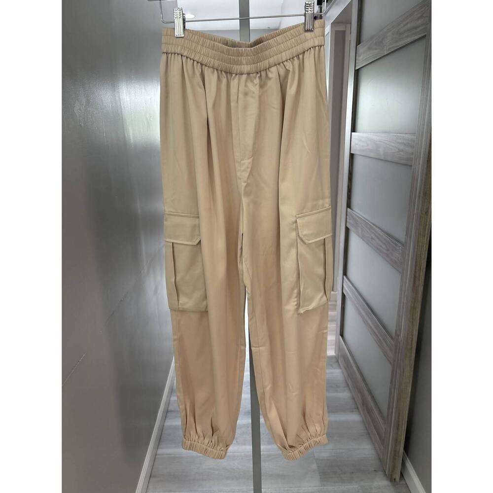 NEW INA FASHION women's polyester jogger pants in champagne